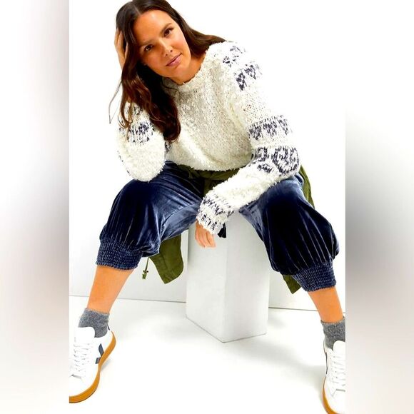 Anthropologie Pilcro Petra Feathered Sweater in Cream M - Picture 3 of 13